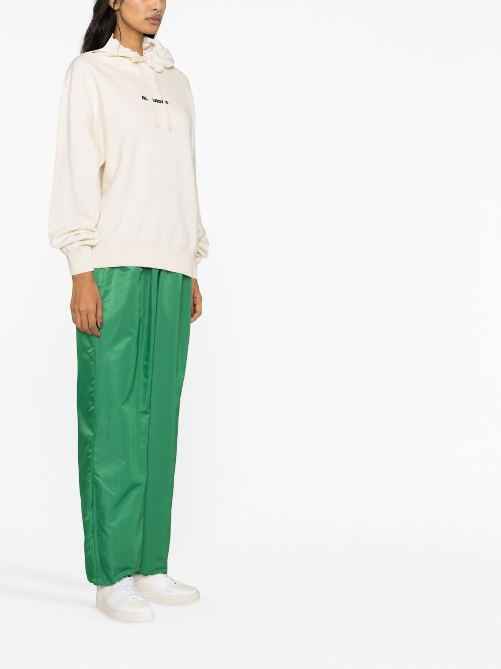 logo-print drawstring hoodie - 3