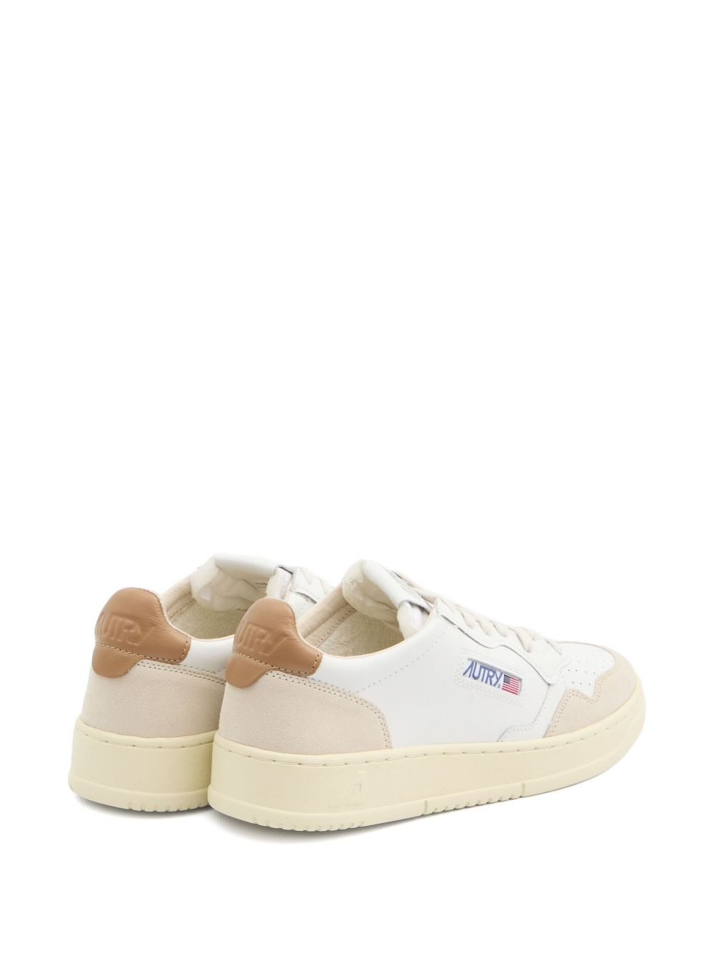 perforated suede leather sneakers - 3