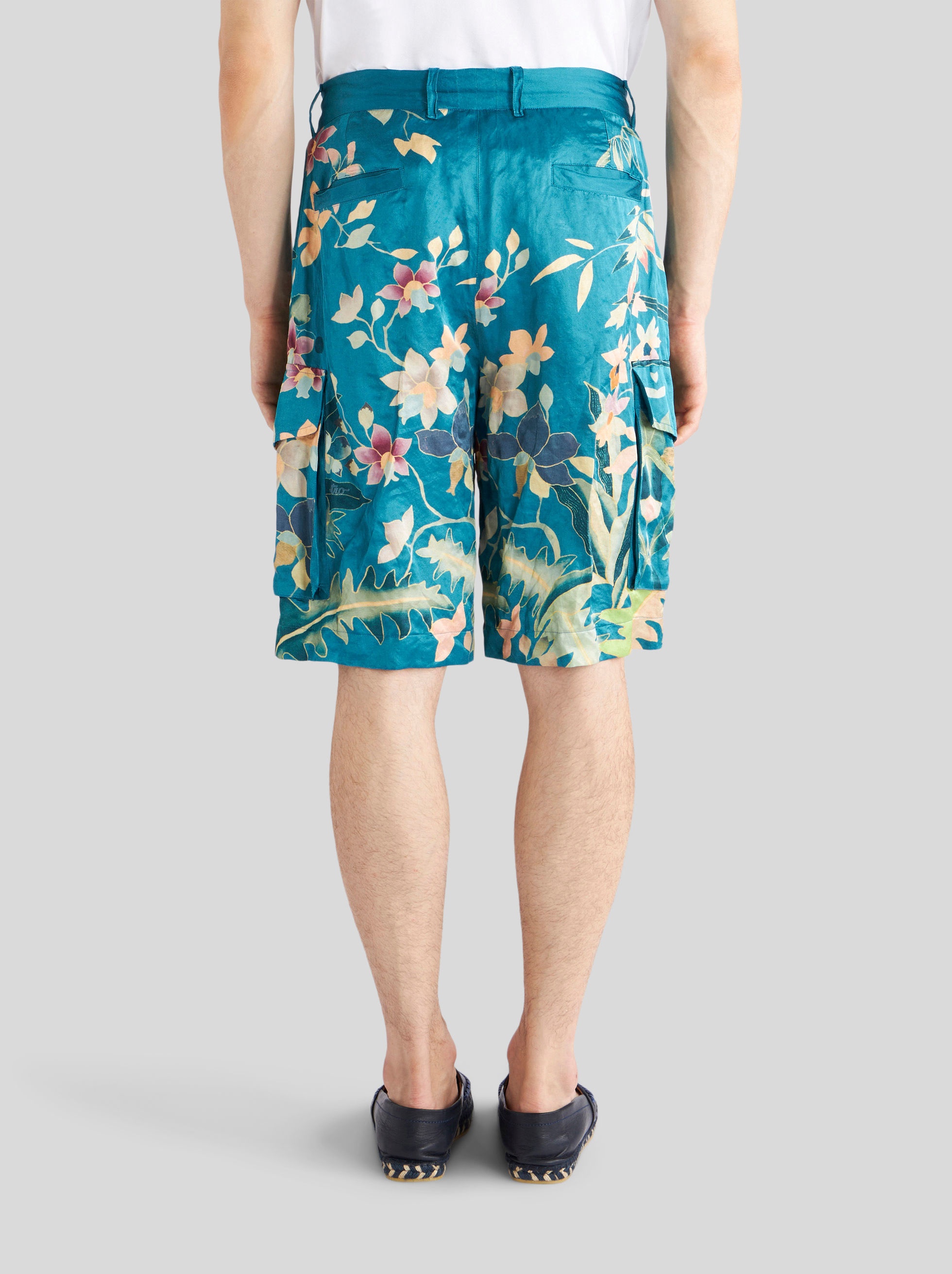 LEAFY FLORAL PRINT BERMUDAS - 4