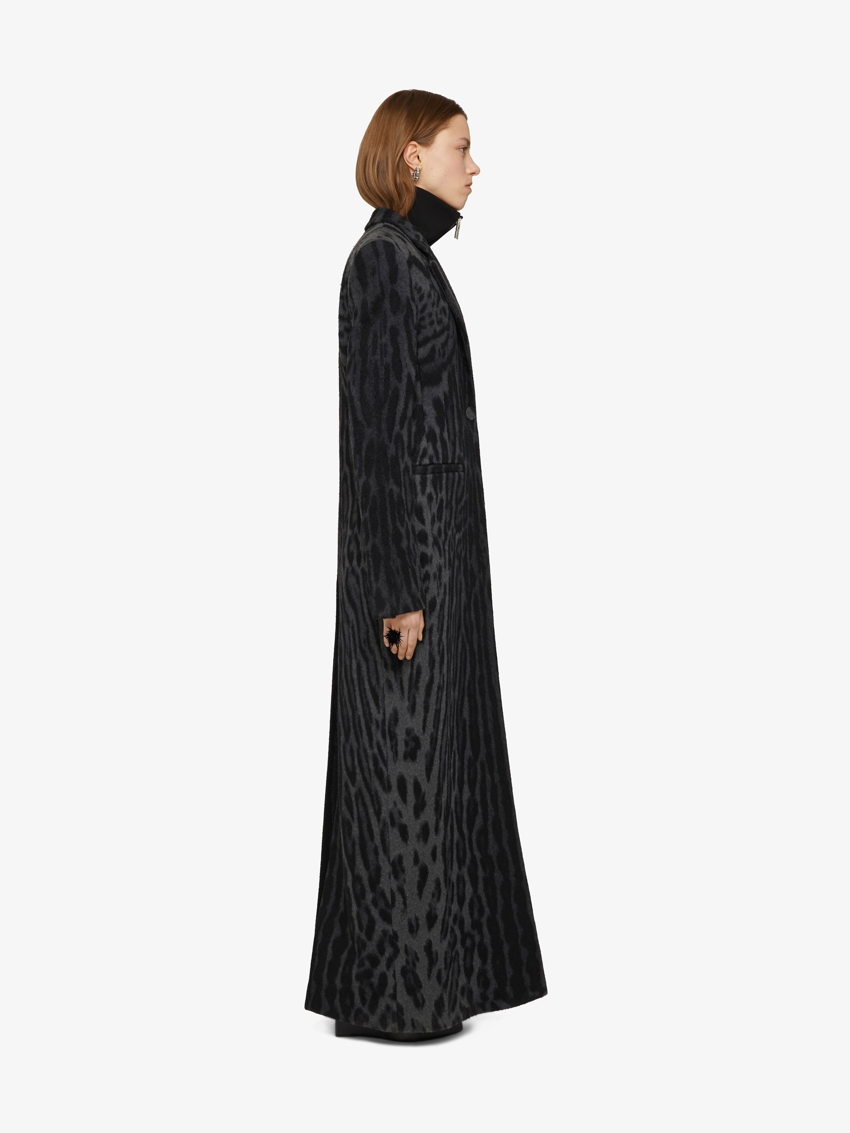 MASCULINE COAT IN ANIMAL WOOL JACQUARD - 3