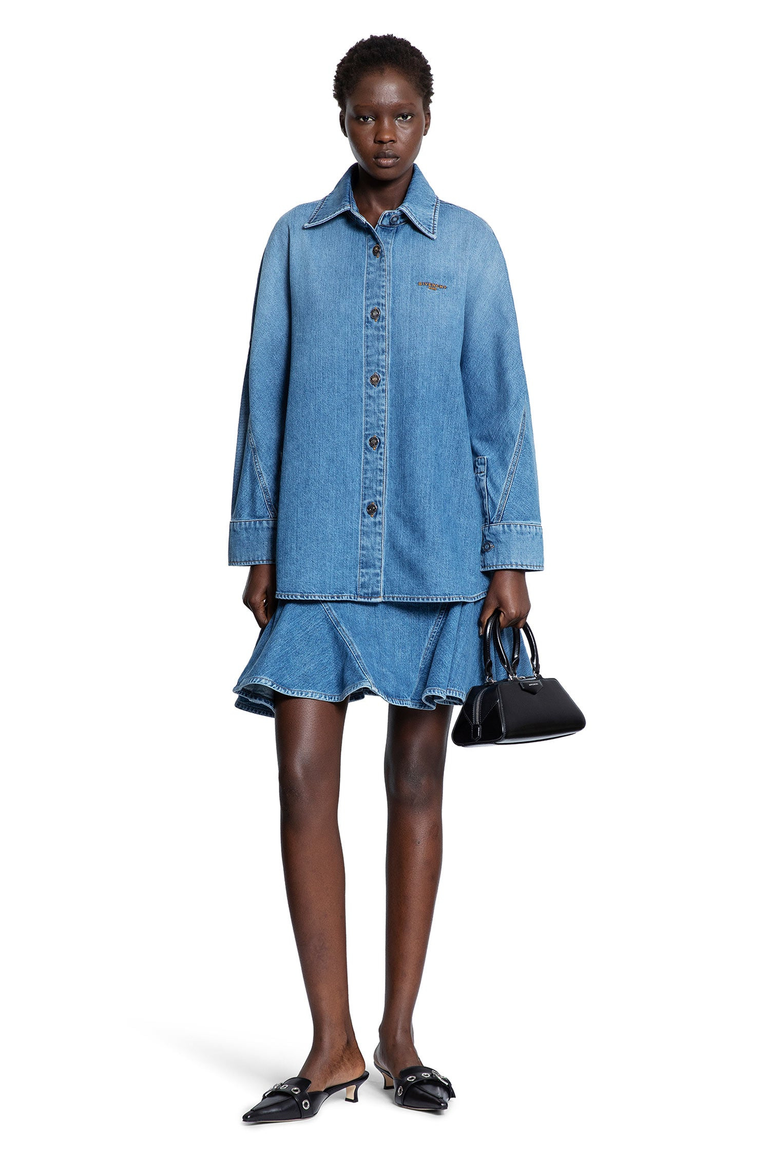 Ruffled-Mini-Skirt-In-Washed-Denim - 5