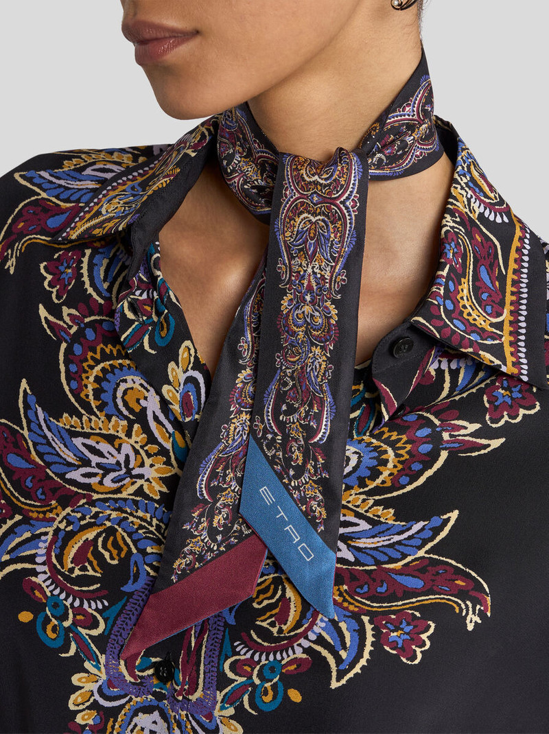 Etro SILK PAISLEYINA WITH PLACED PAISLEY FOLIAGE PRINT outlook