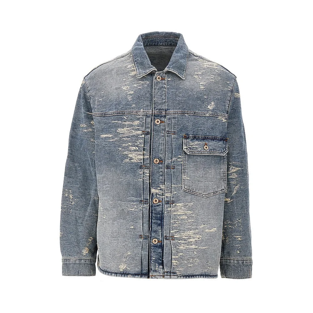 VINTAGE EFFECT DENIM JACKET - 1