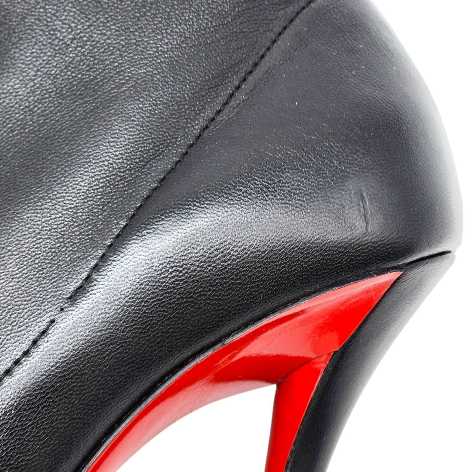 Christian Louboutin Troopista 120 Leather Ankle Boots Pumps Black EU 37 US 6.5 - 9