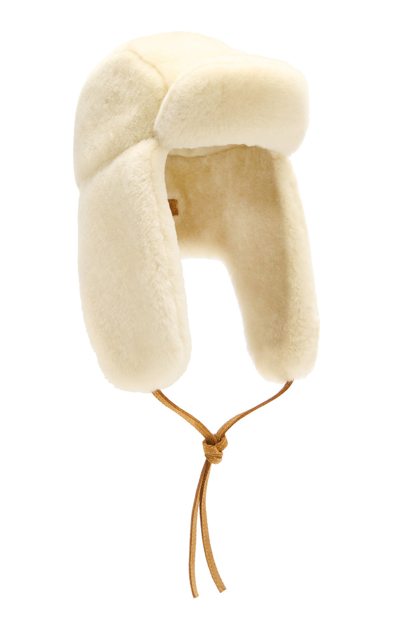 JACQUEMUS Chapka Faux Fur Hat white outlook