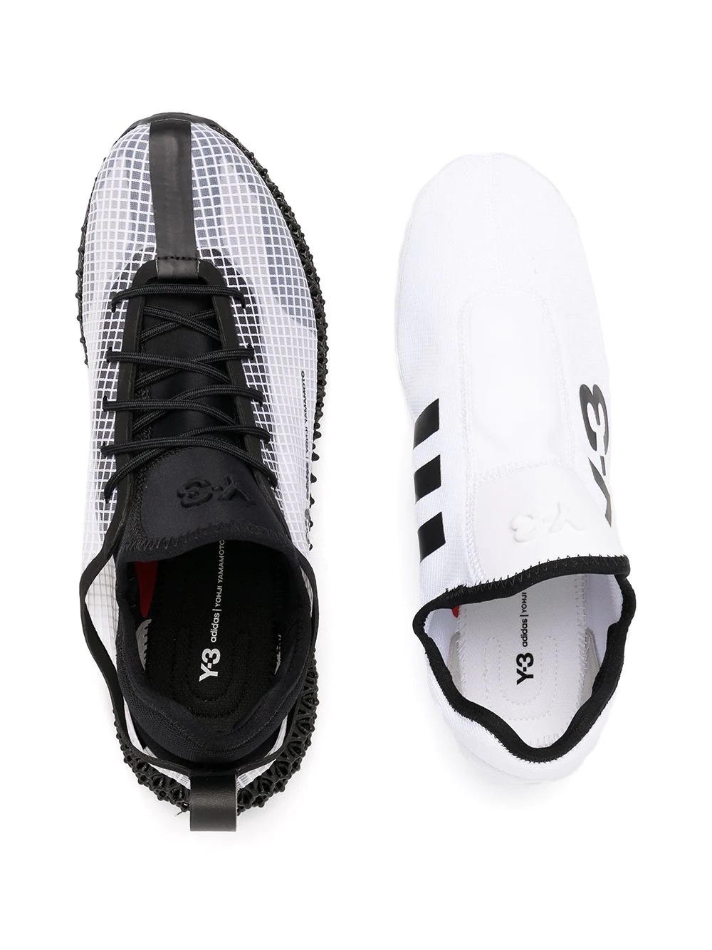 mesh-panel low-top sneakers - 4