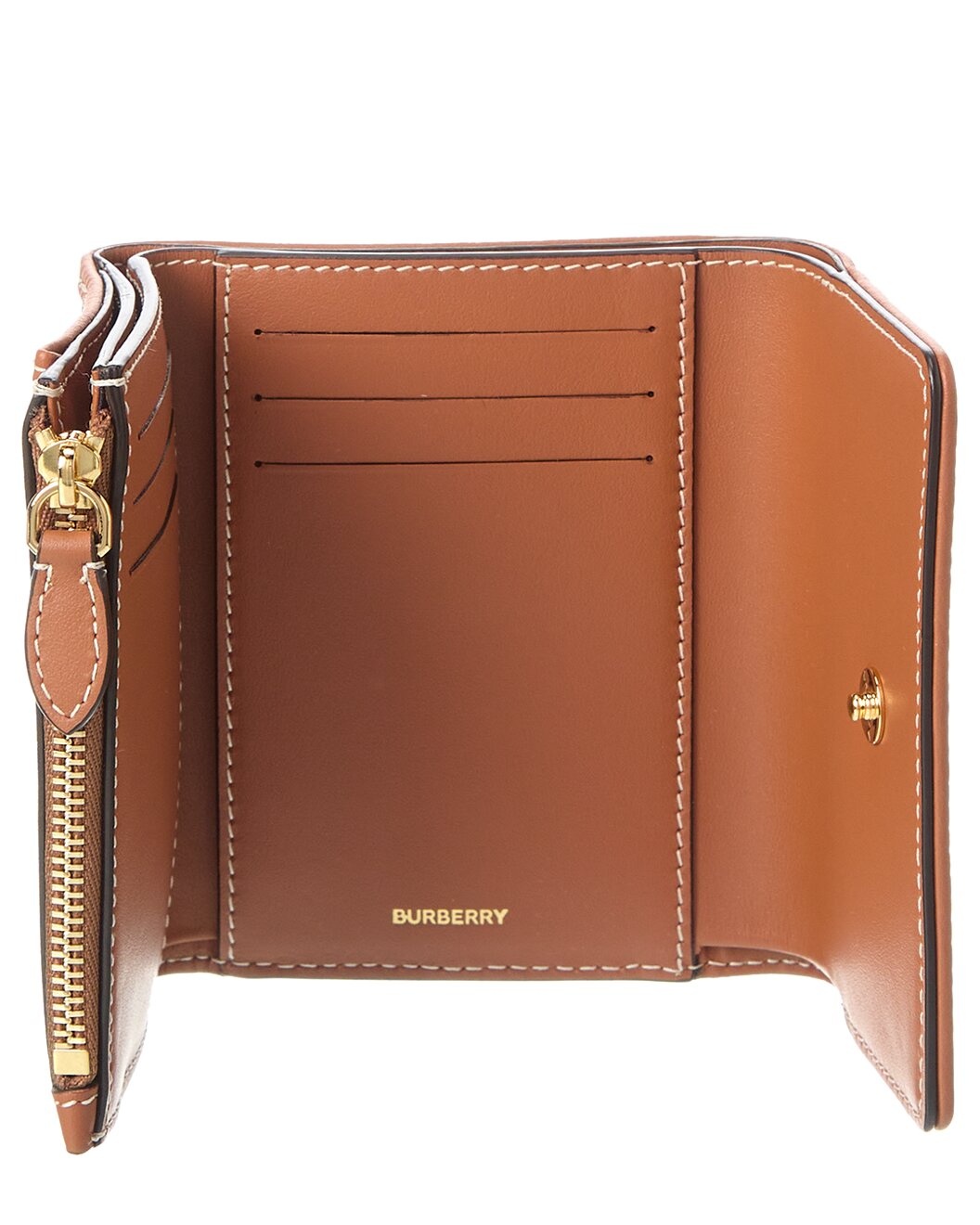 Burberry Check E-Canvas & Leather French Wallet - 4