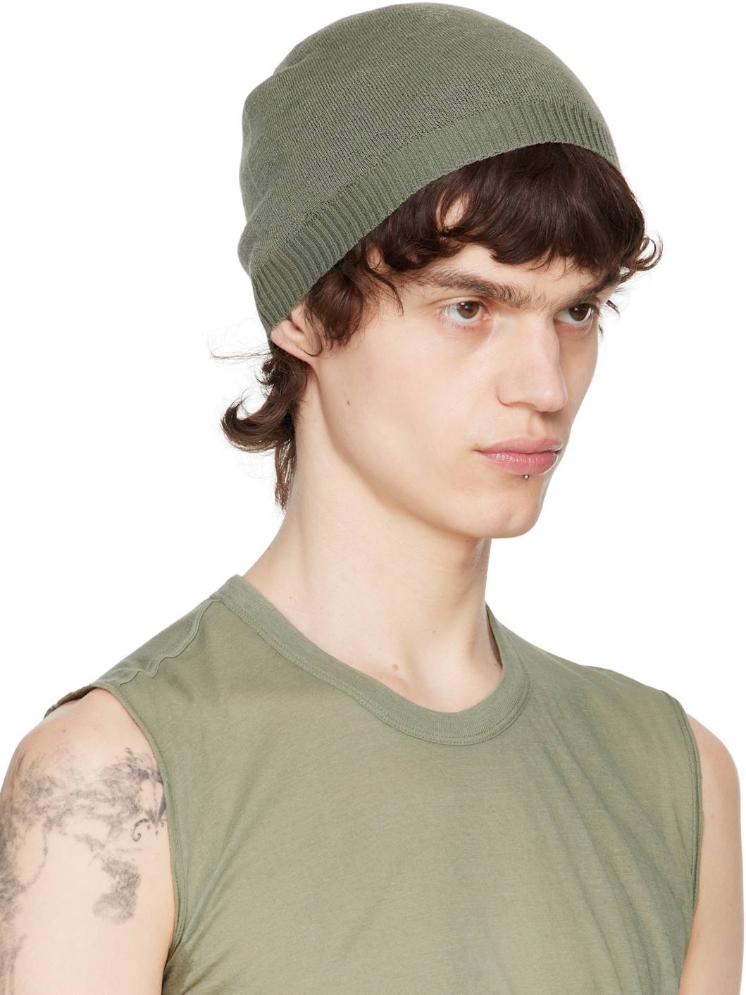 Green Hollywood Cashmere Beanie - 2