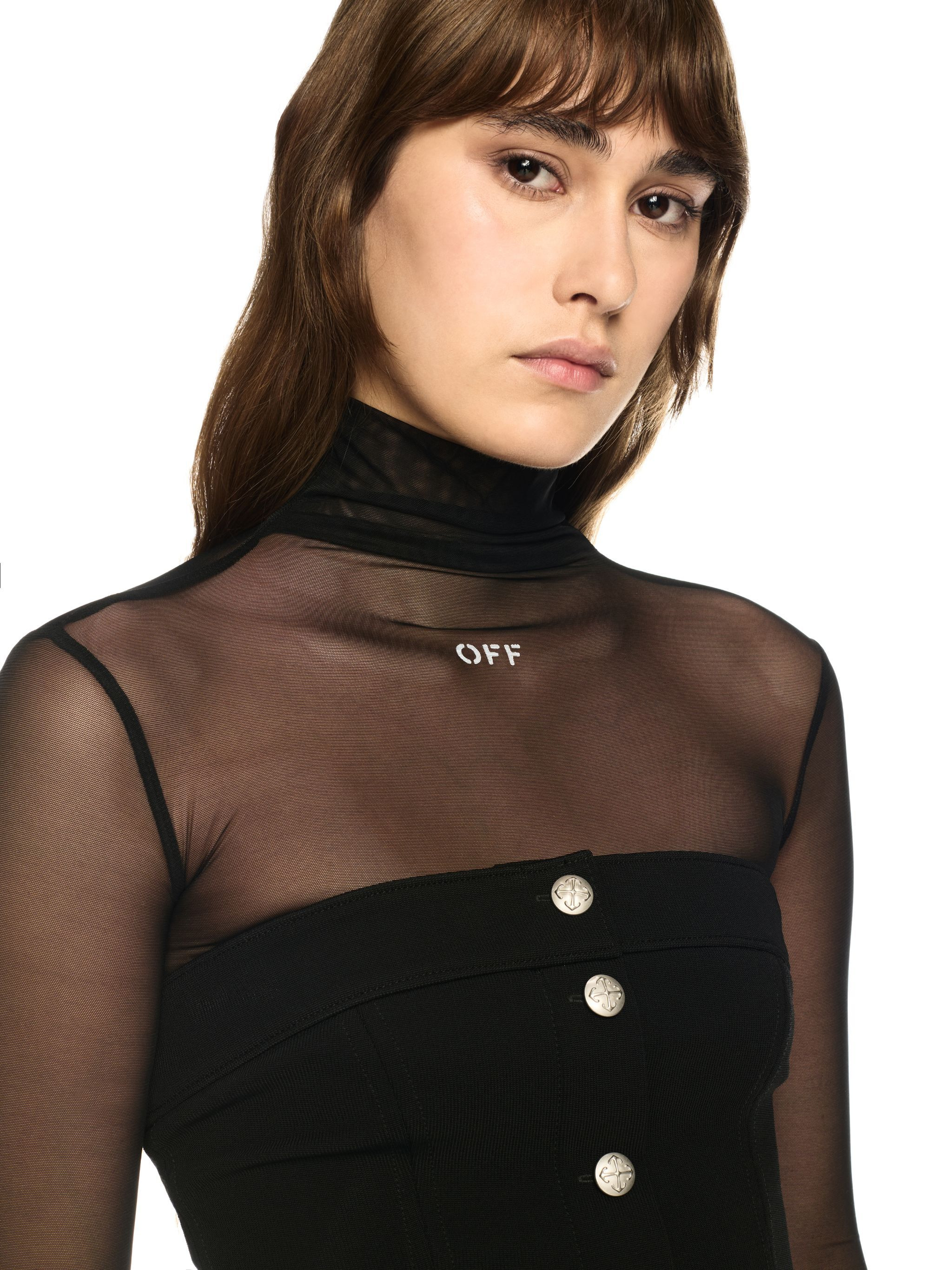 Black Jersey Corset Top - 5