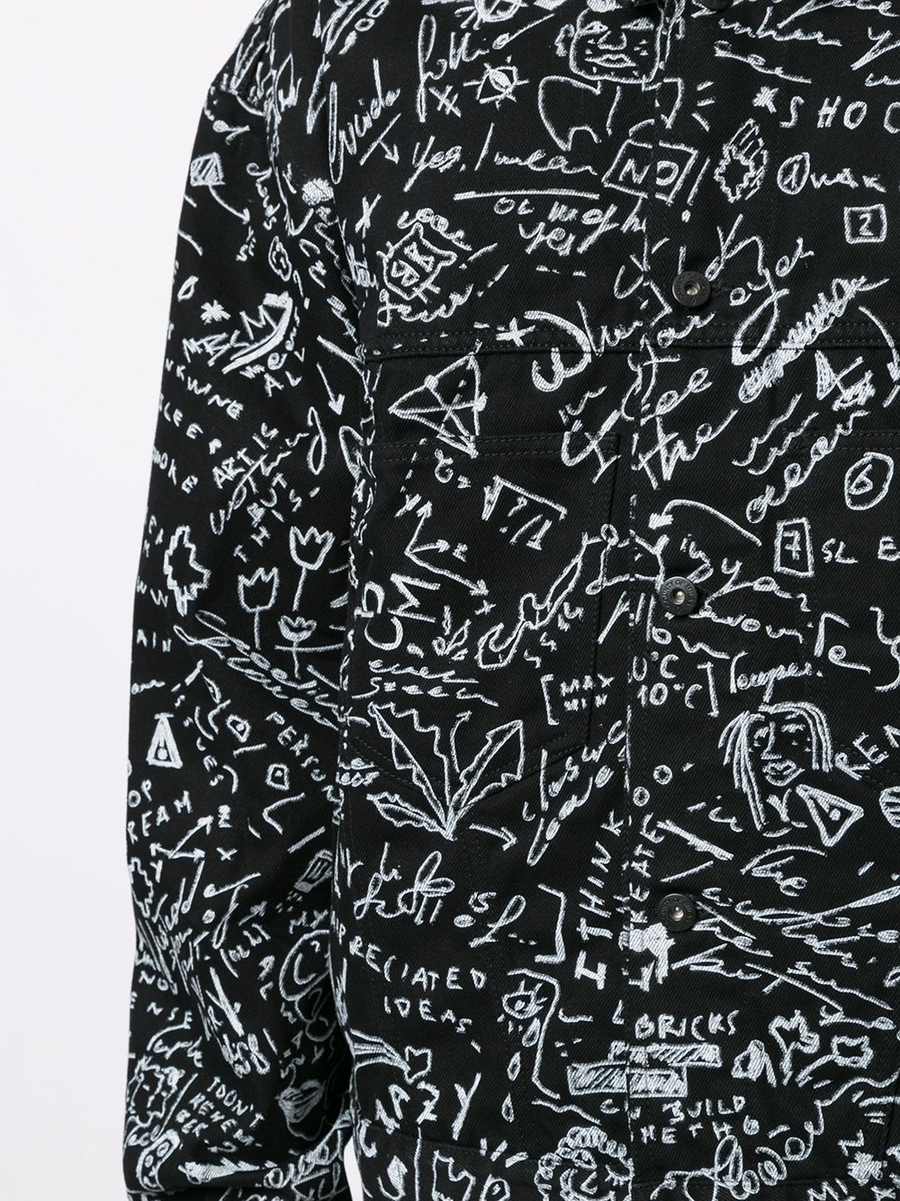 scribble print jacket - 5