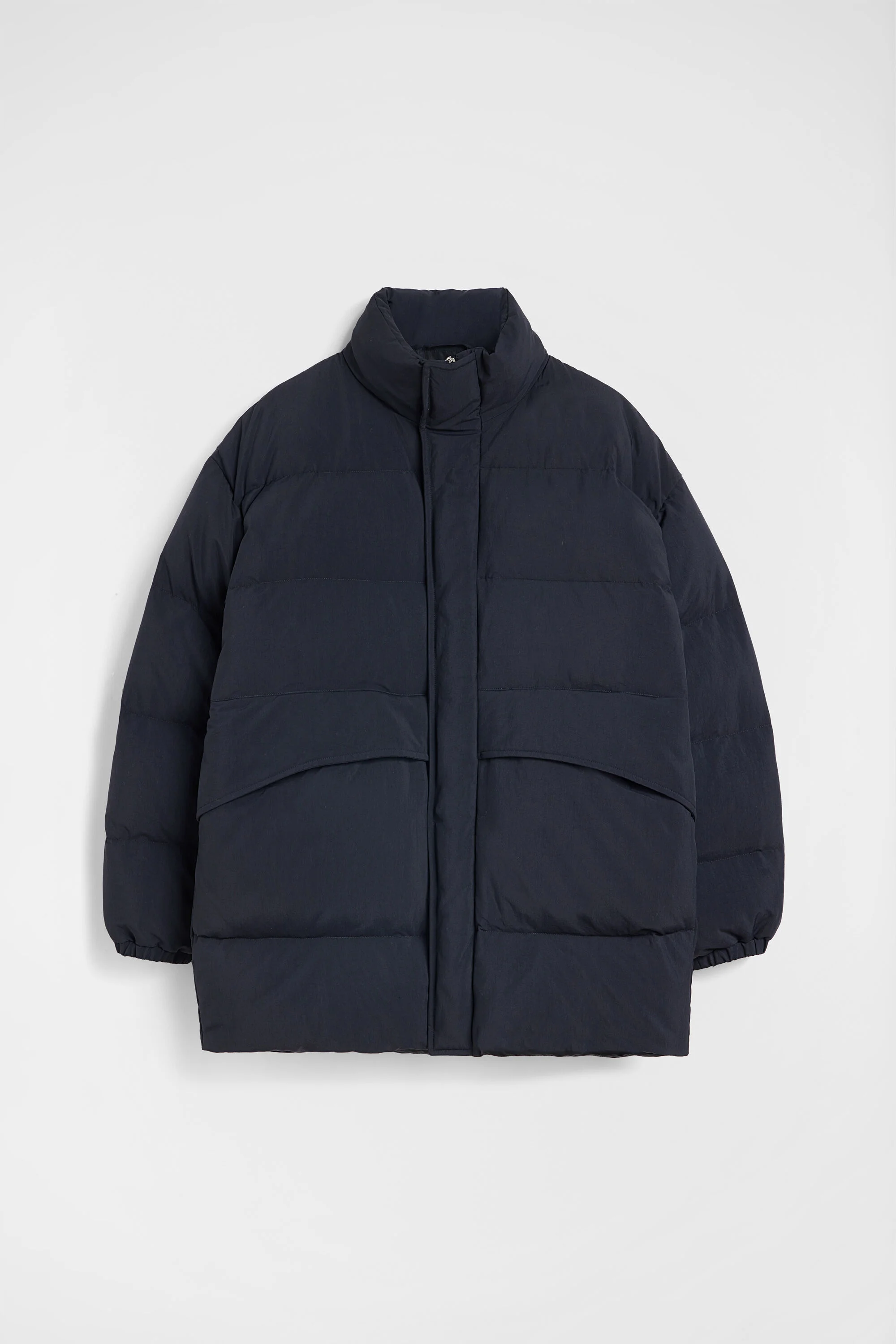 Nylon Quilted Down Coat - 1