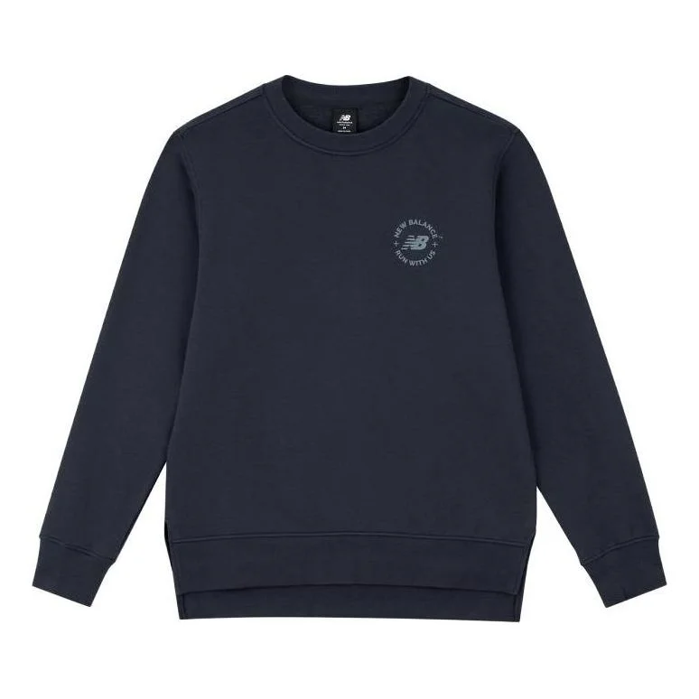 New Balance Logo Pullover Sweatshirt 'Navy' AMT33343-ECL - 1