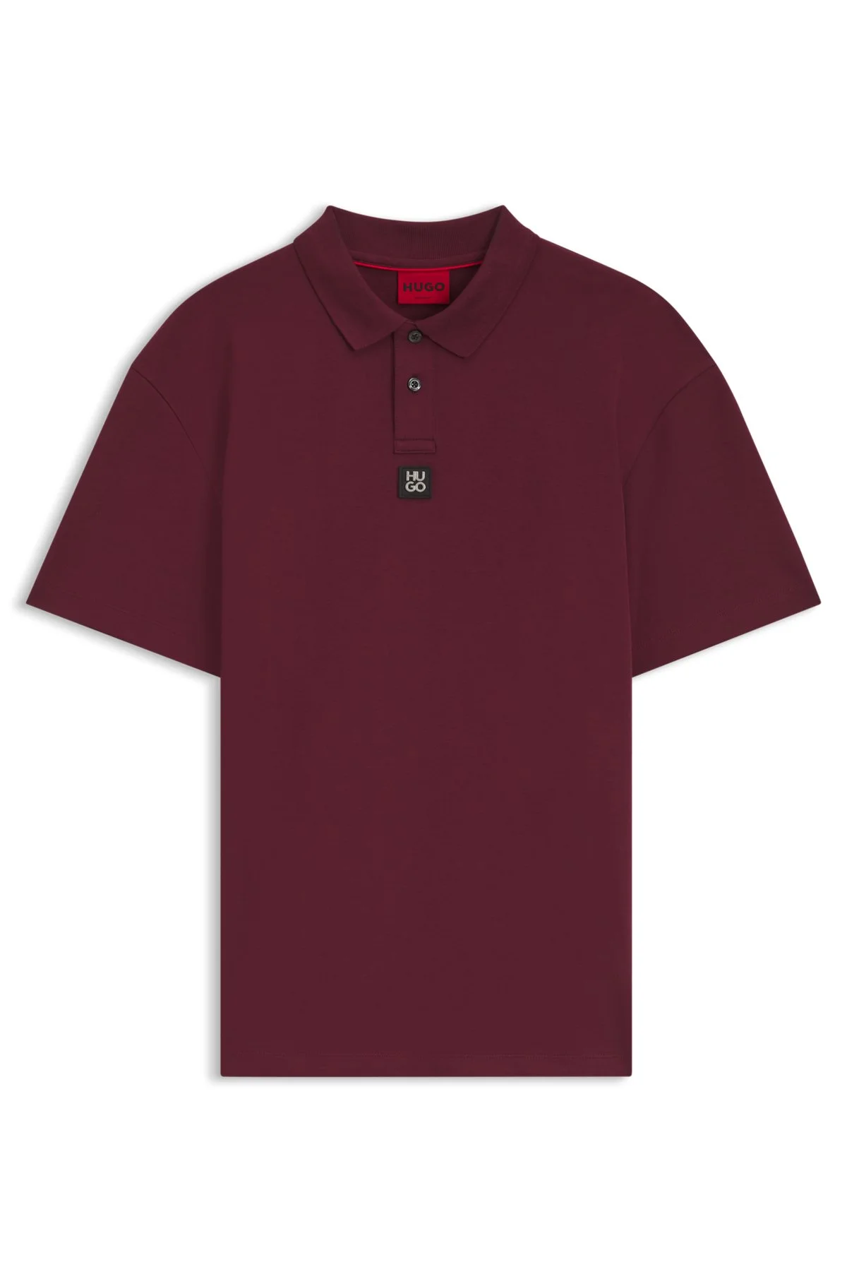 STACKED-LOGO POLO SHIRT IN INTERLOCK COTTON - 1