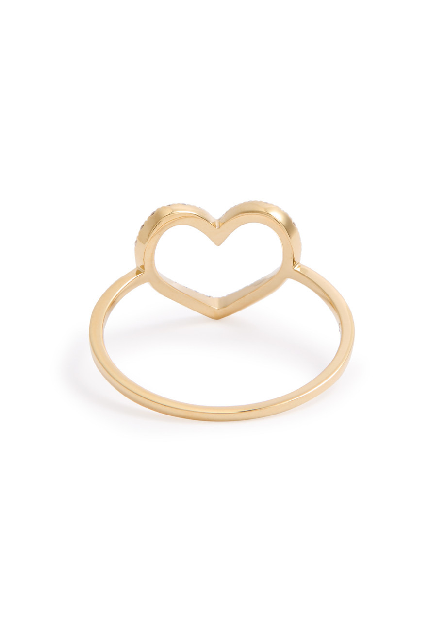 Yvonne Leon Bague Petit Coeur 18kt Gold Ring - 4