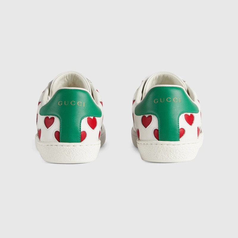 GUCCI Women's Ace sneaker with hearts outlook