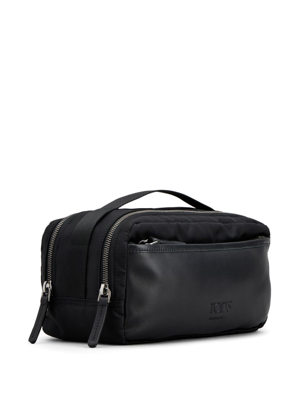 logo-debossed leather clutch bag - 2