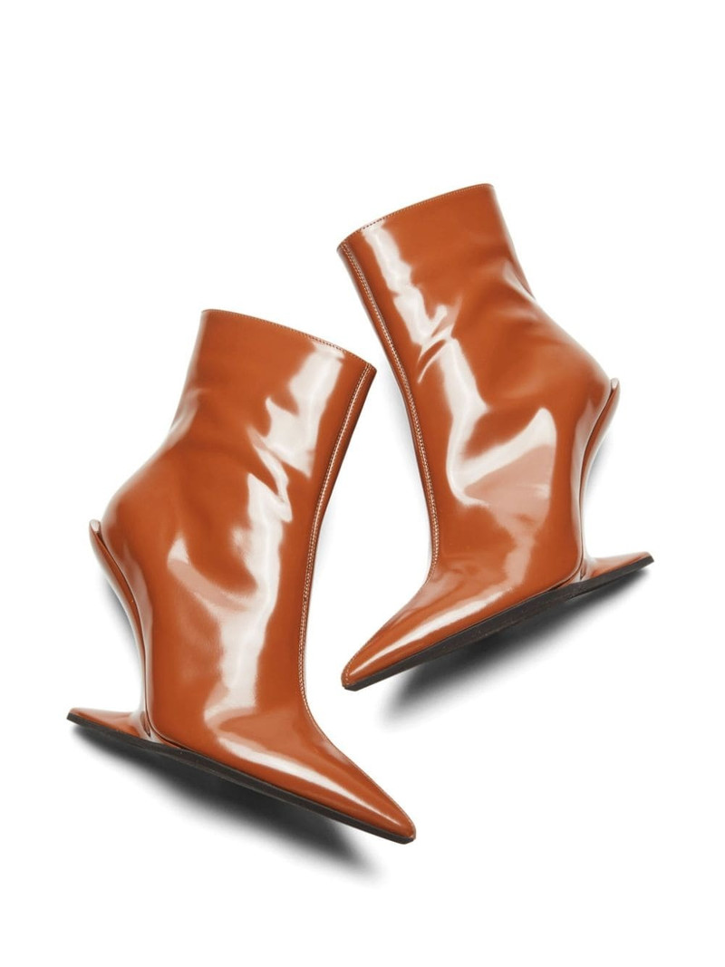 N°21 patent-finish leather ankle boots outlook