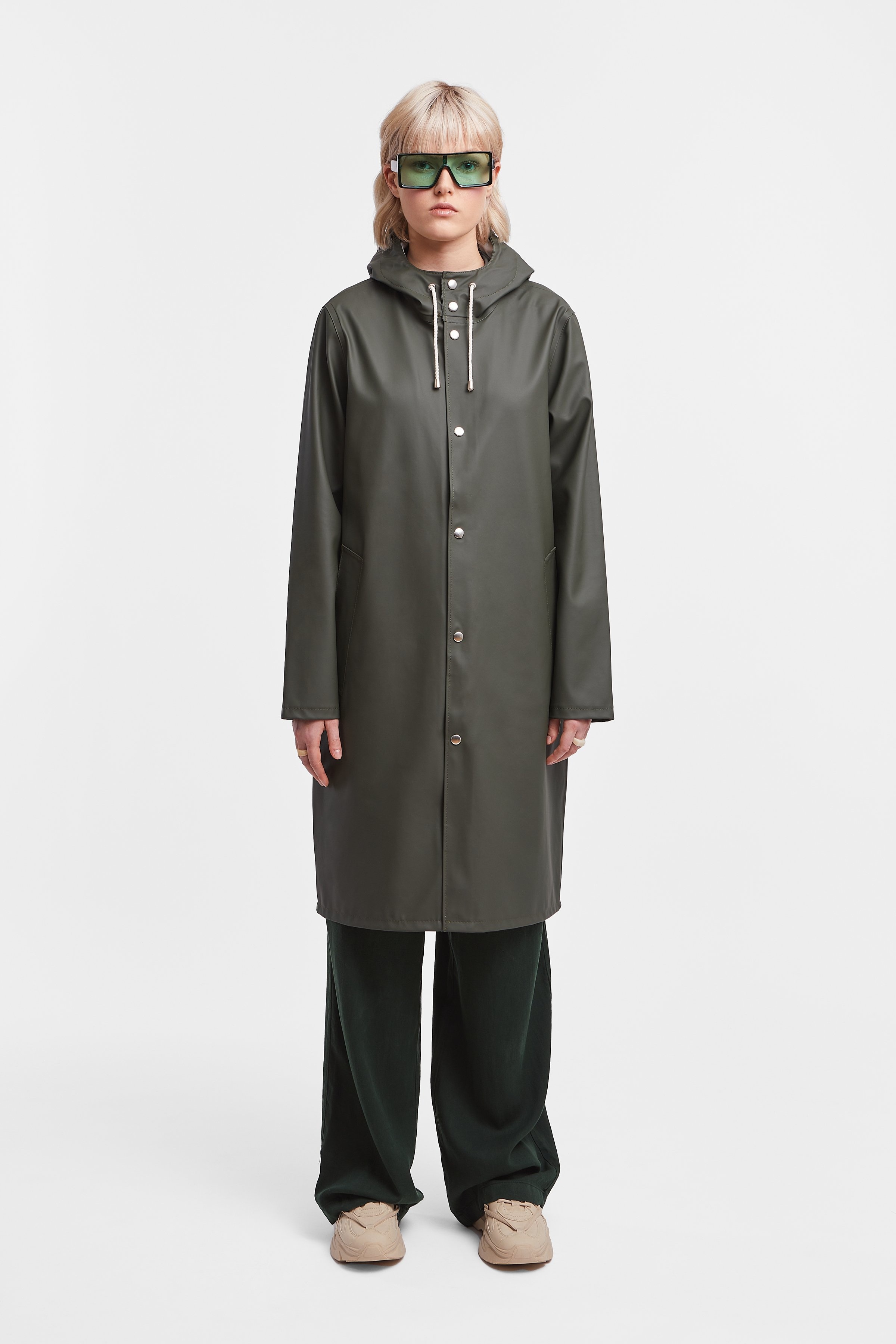 Stockholm Long Raincoat Green - 17