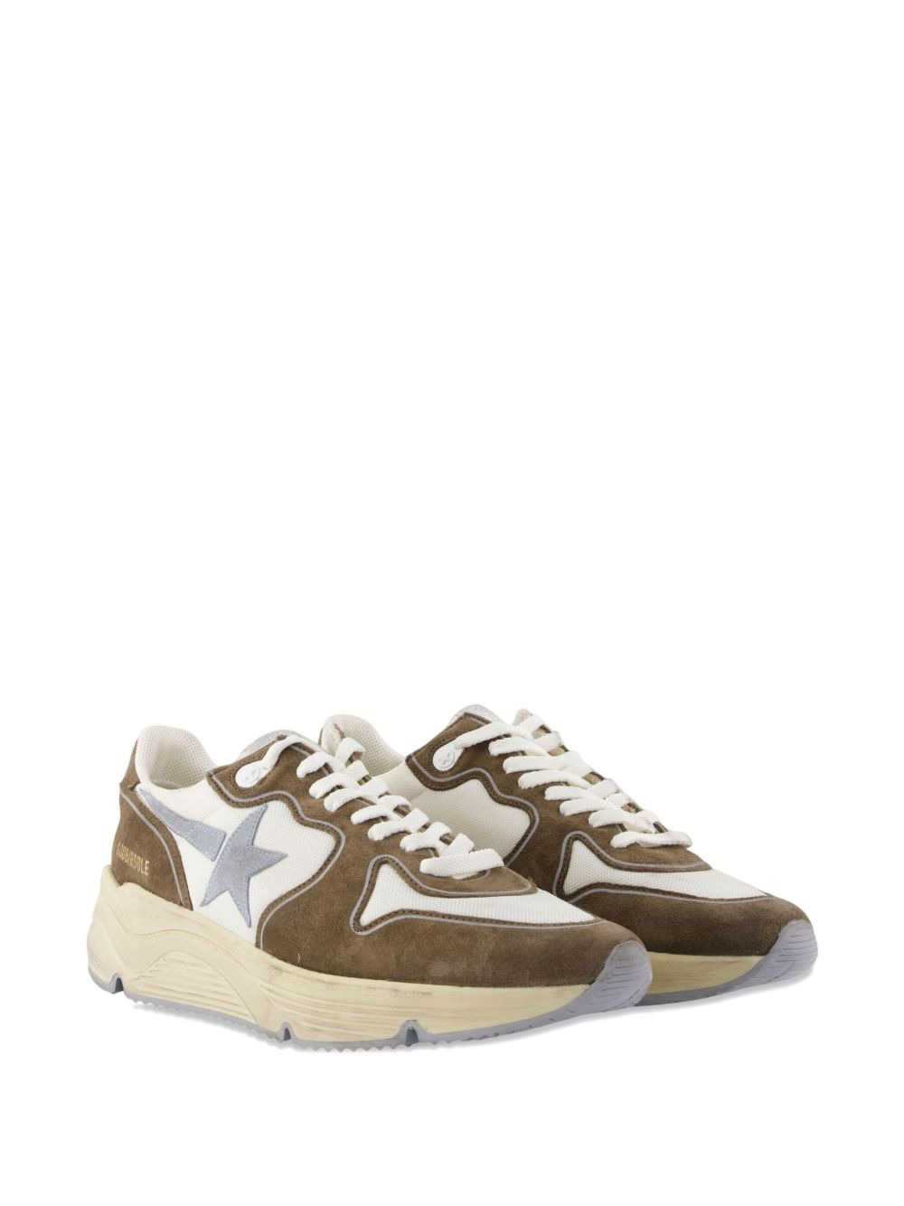 star-detail calfskin sneakers - 2