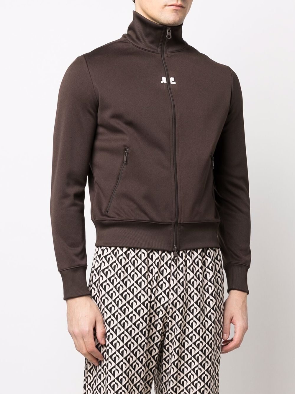 logo-patch bomber jacket - 3