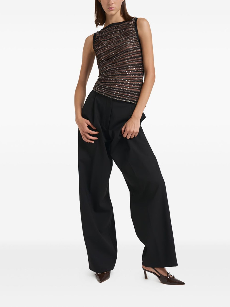 Missoni striped sequin-embellished top outlook