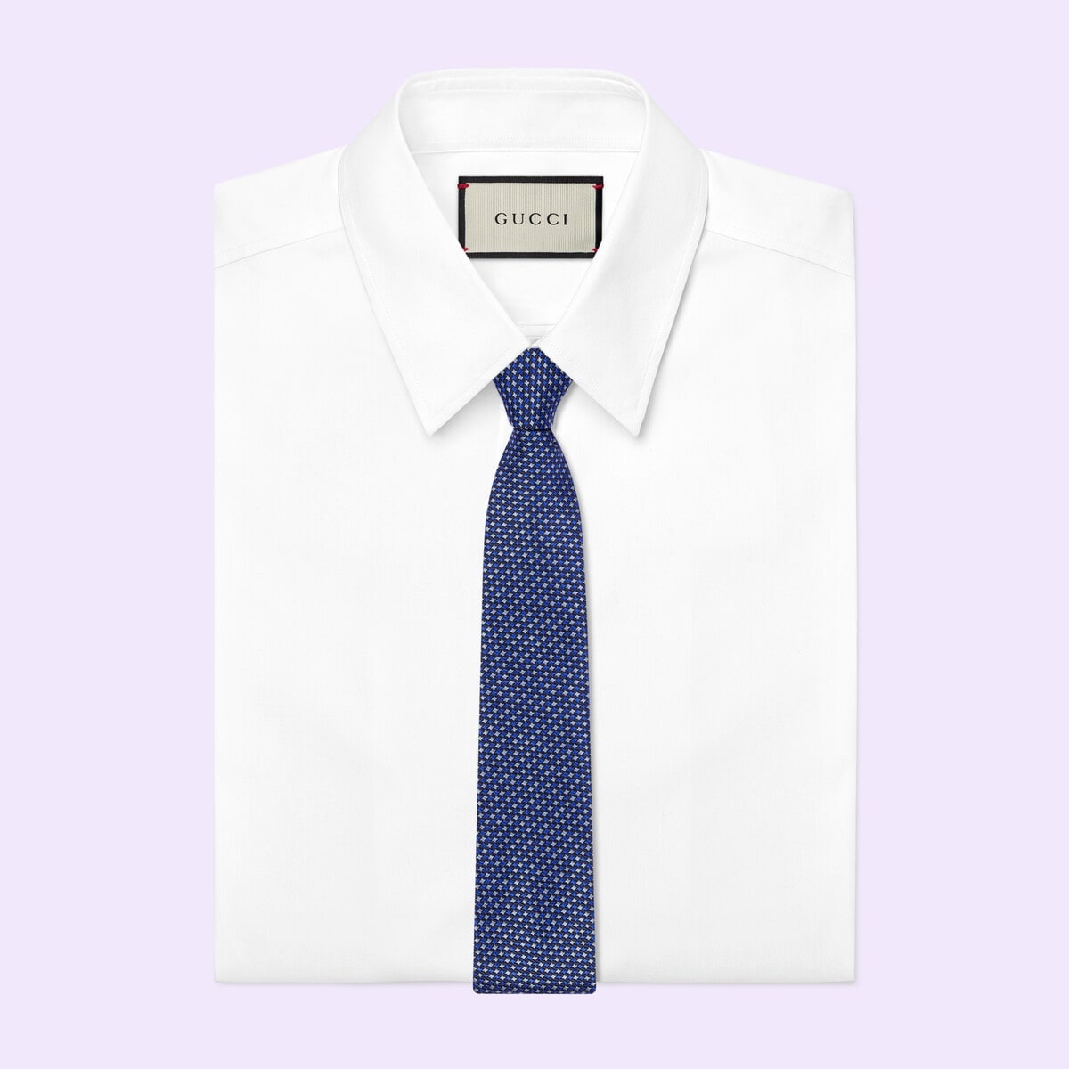 Silk tie with Interlocking G detail 2