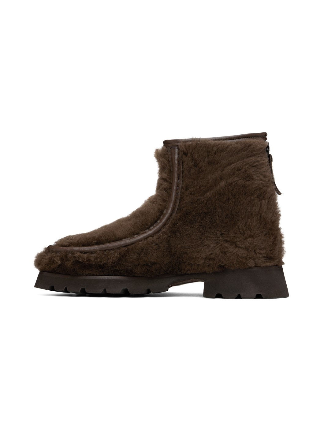 Brown Armenta Low Zipped Boots - 3