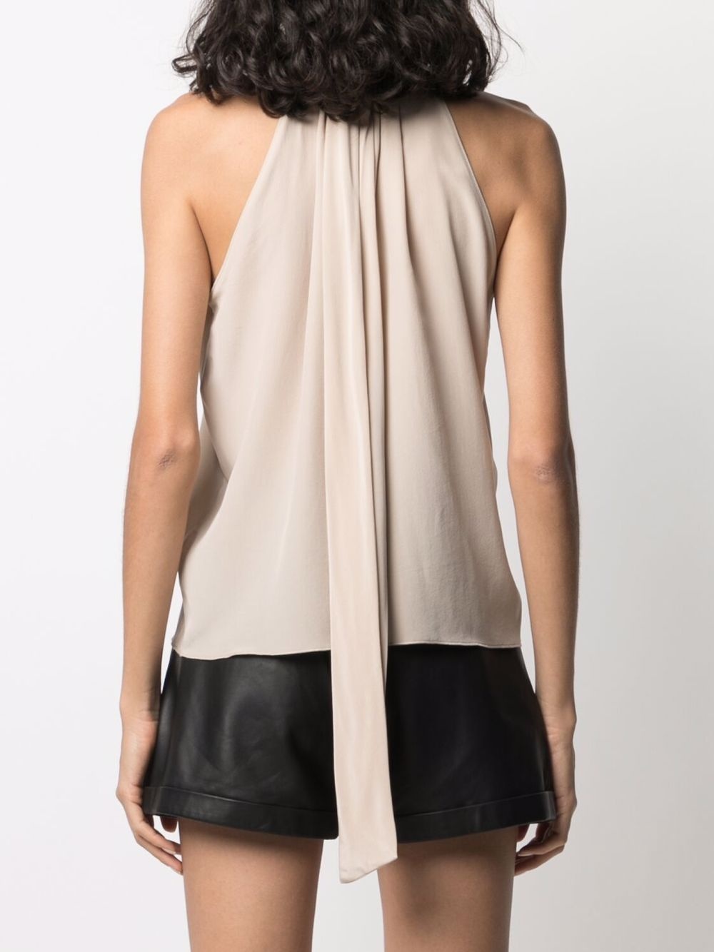 high-neck chiffon top - 4