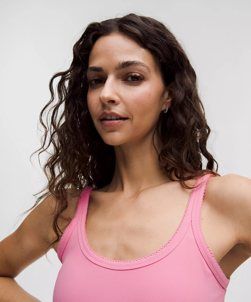 Nulu Ribbed Cropped Tank Top *Heart 4