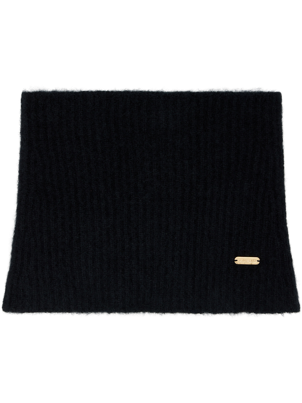 Black 'Tom Ford' Metal Plaque Snood - 1