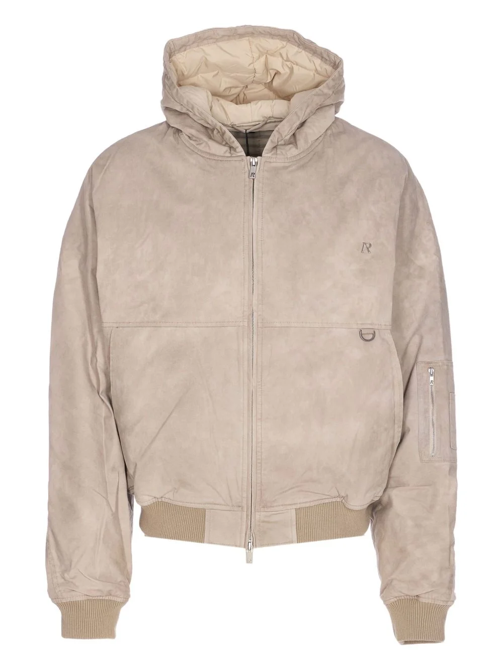 hooded padded bomber jacket - 1
