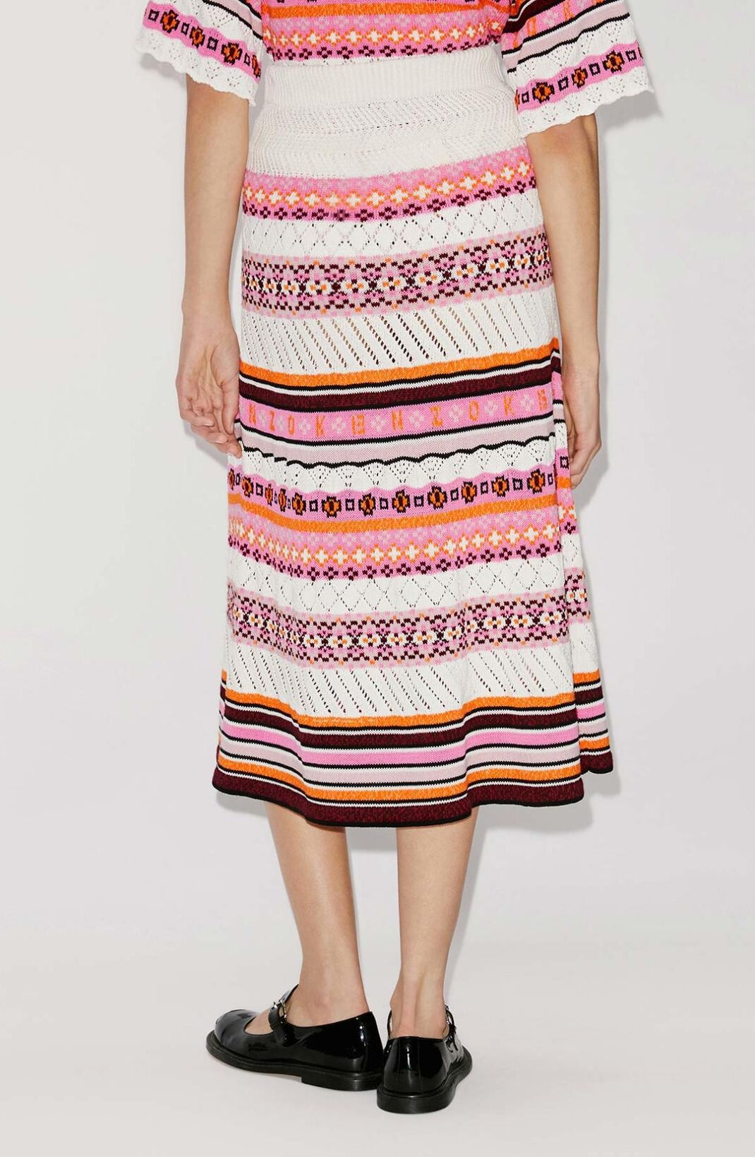 'Fair Isle' midi skirt - 4