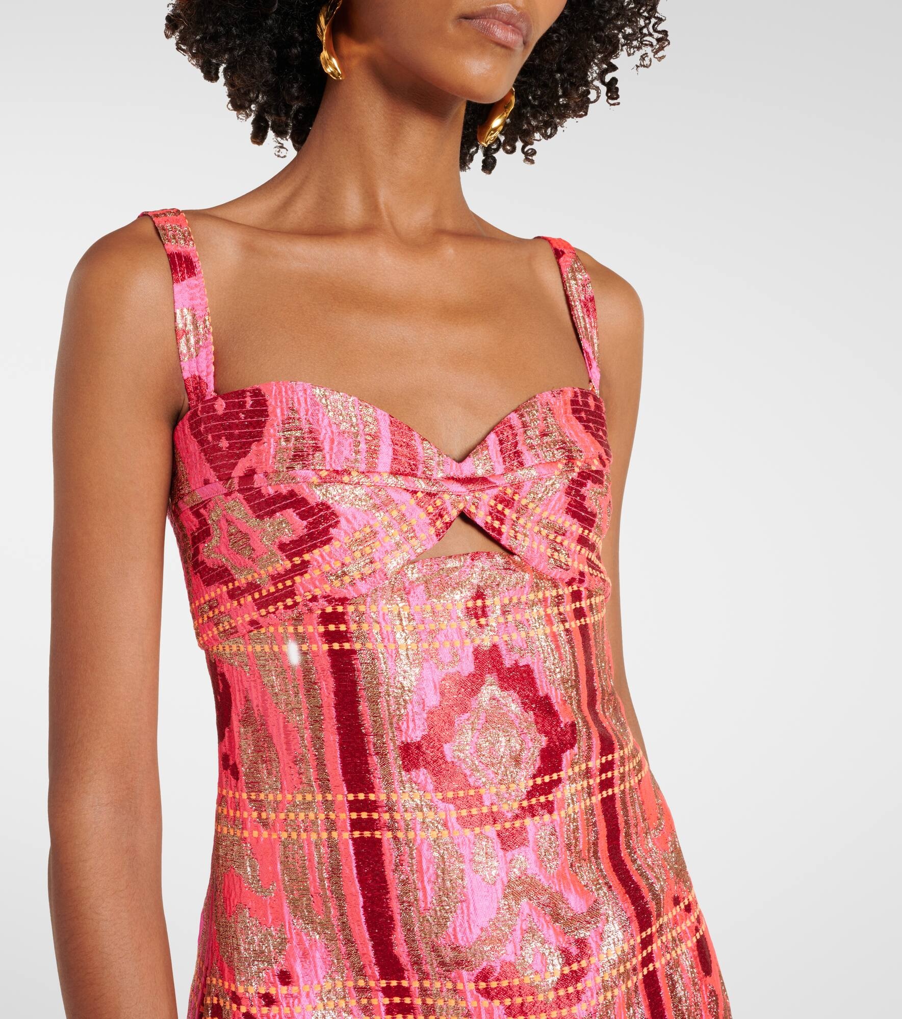 Twisted cutout midi dress - 4