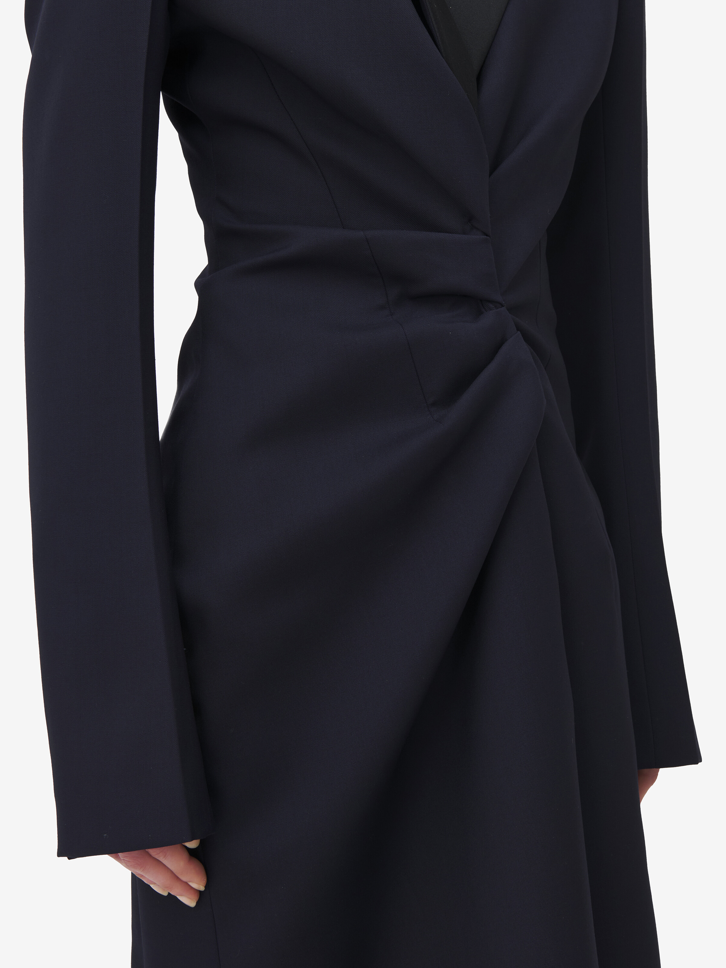 Twisted Lapel Coat - 5