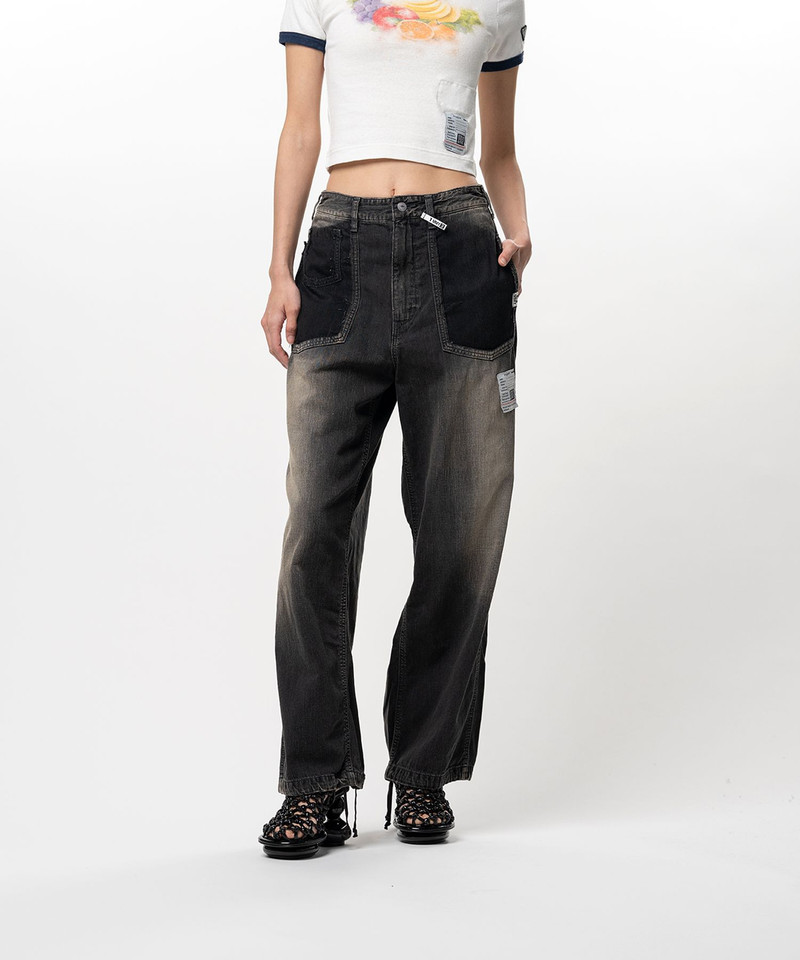 Cut-Out Pocket Denim Pants 12