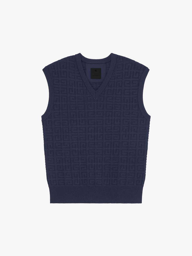 SLEEVELESS SWEATER IN 4G JACQUARD 1