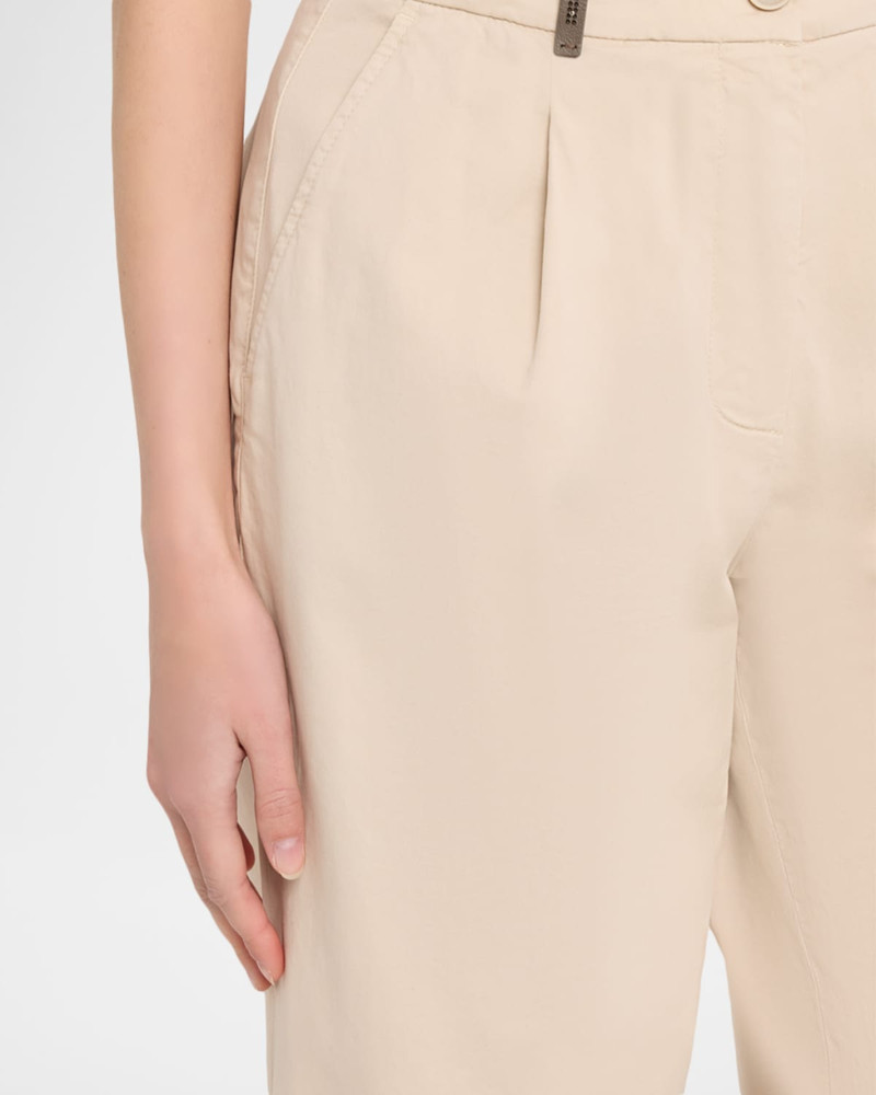 Stretch Cotton Straight-Leg Trousers 5