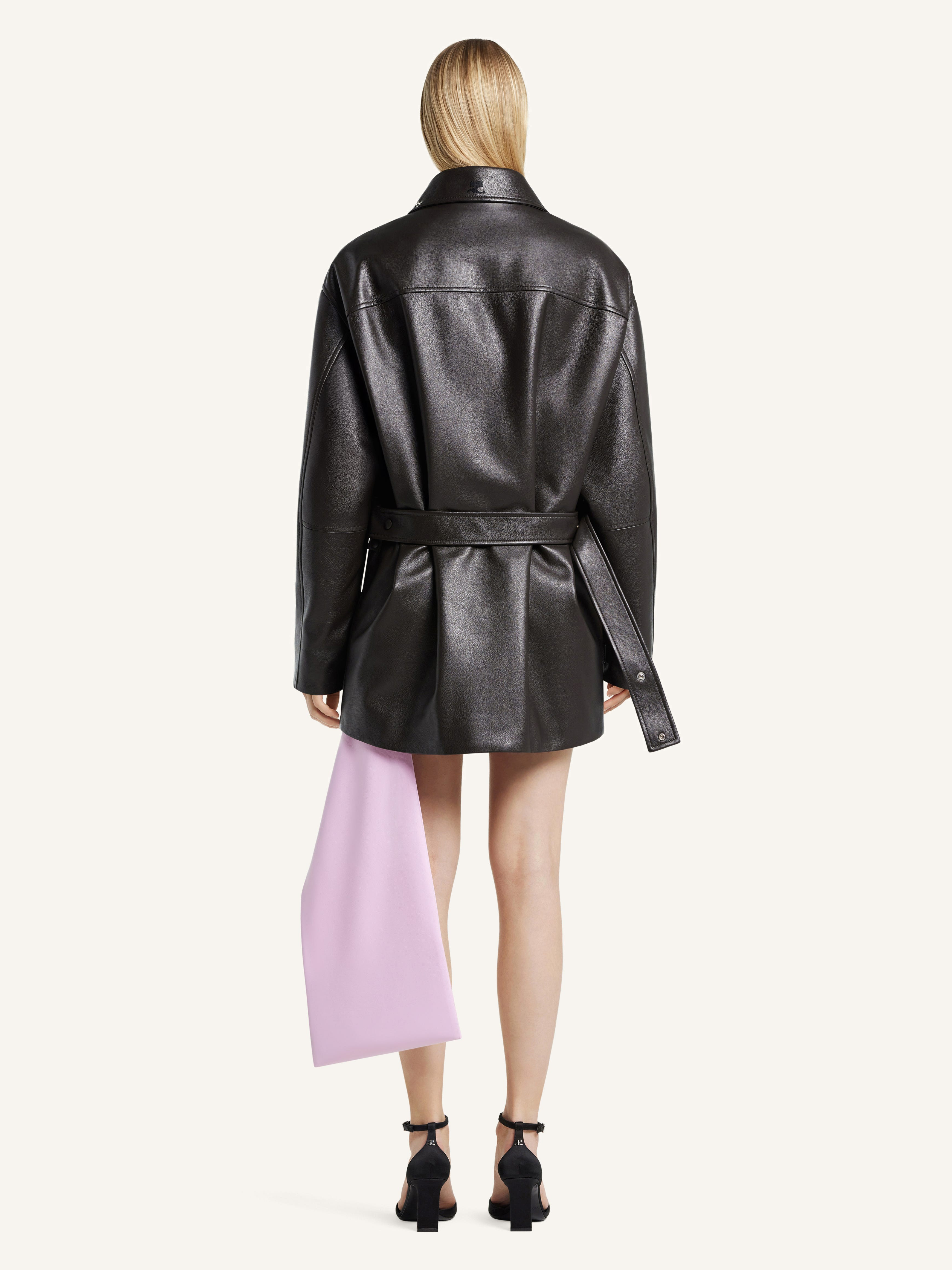 OVERSIZED LEATHER JACKET - 4