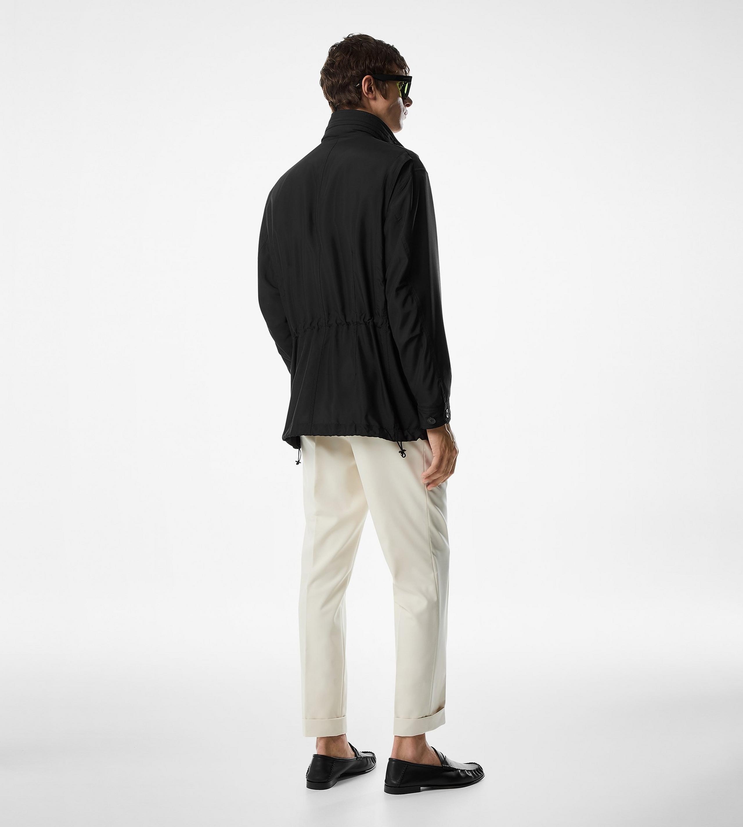 WASHED SILK POPLIN FIELD JACKET - 4