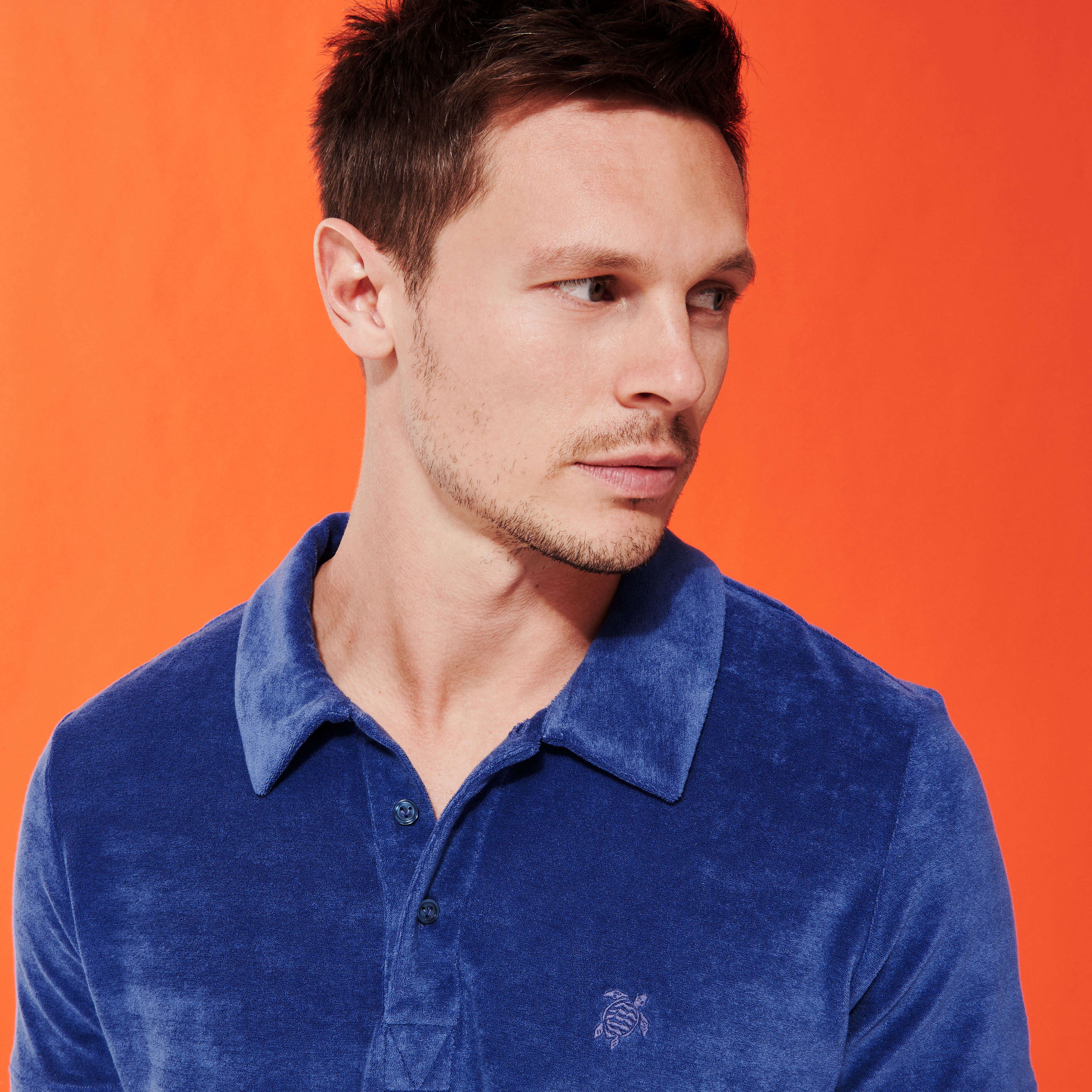 Men Jacquard Polo Solid - 7