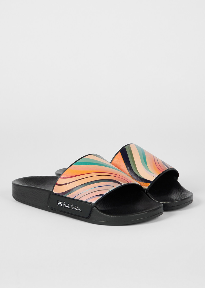 Women's 'Swirl' 'Nyro' Zebra Sliders 4