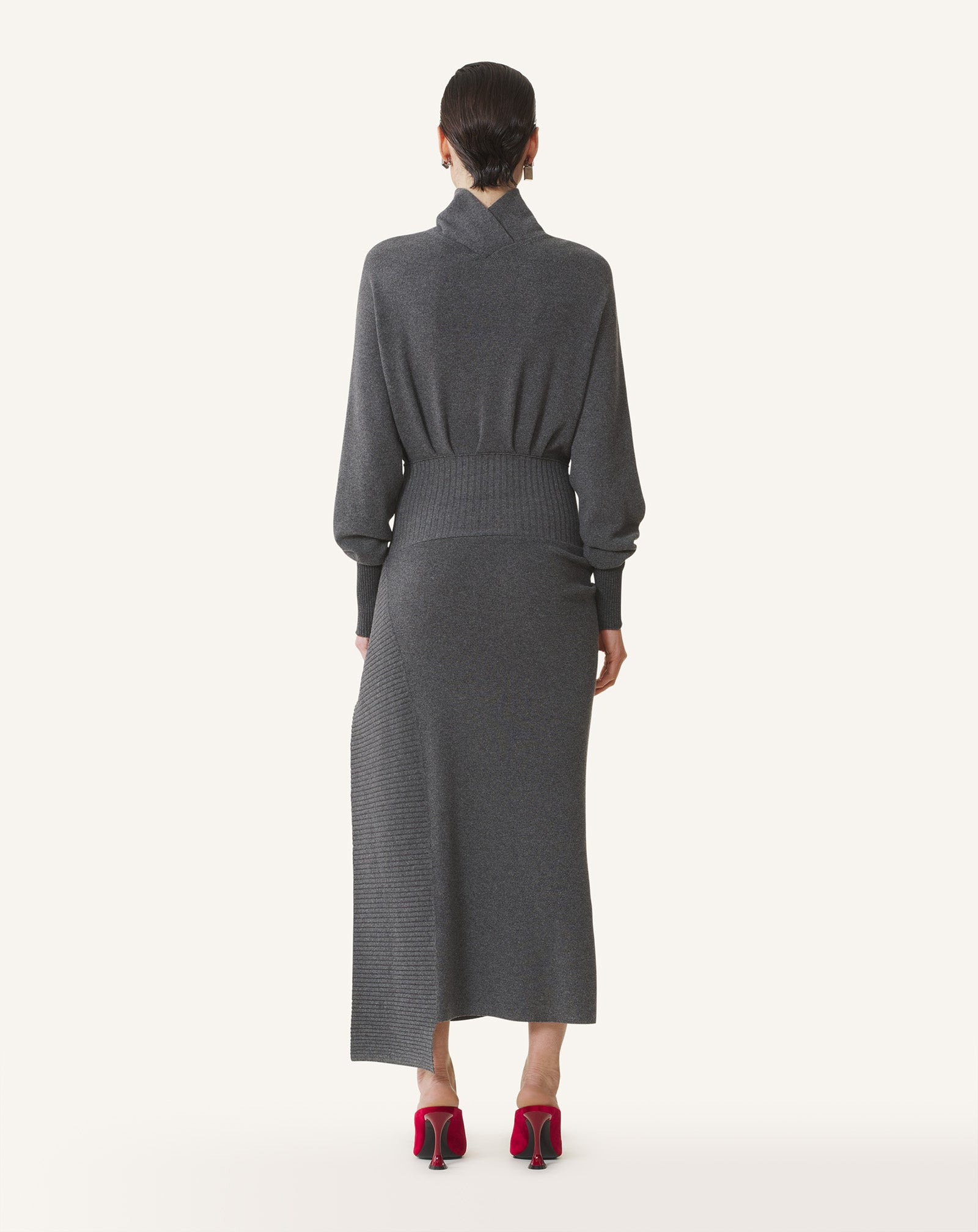 WOOL AND CASHMERE MIDI DRESS - 4