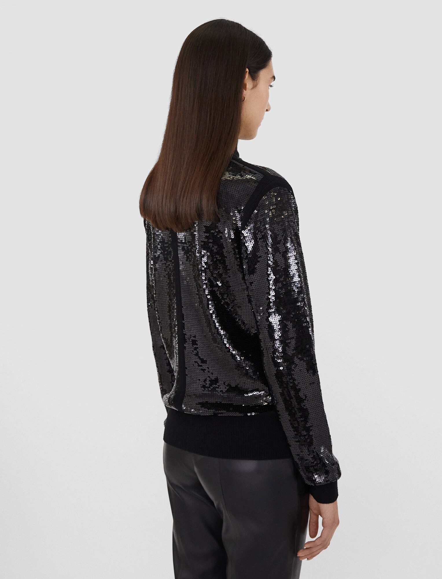 Sequins Knit High Neck Jumper - 5