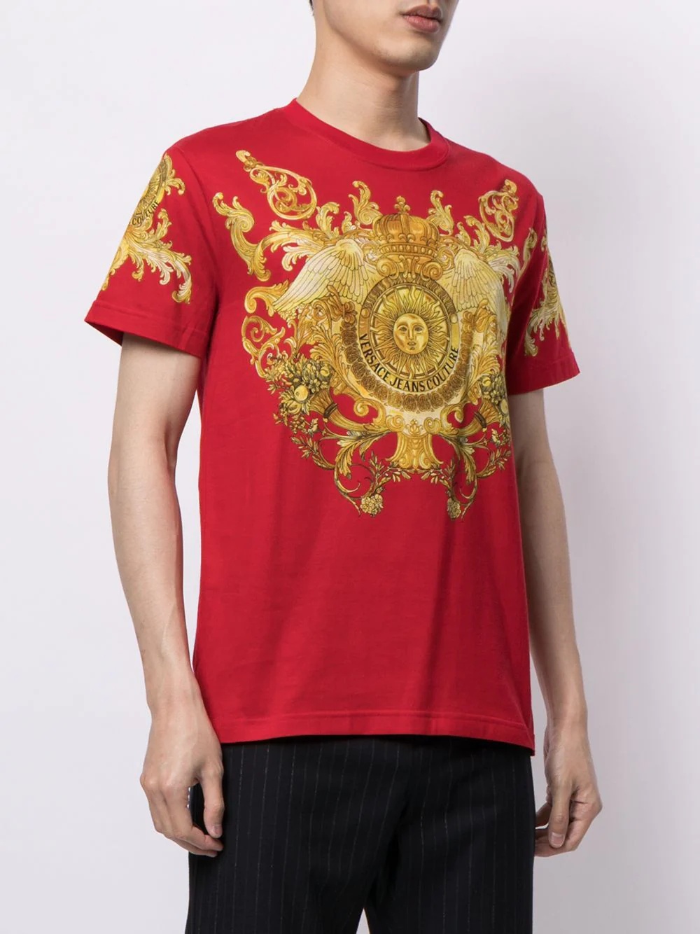 Barocco-print cotton T-shirt - 3