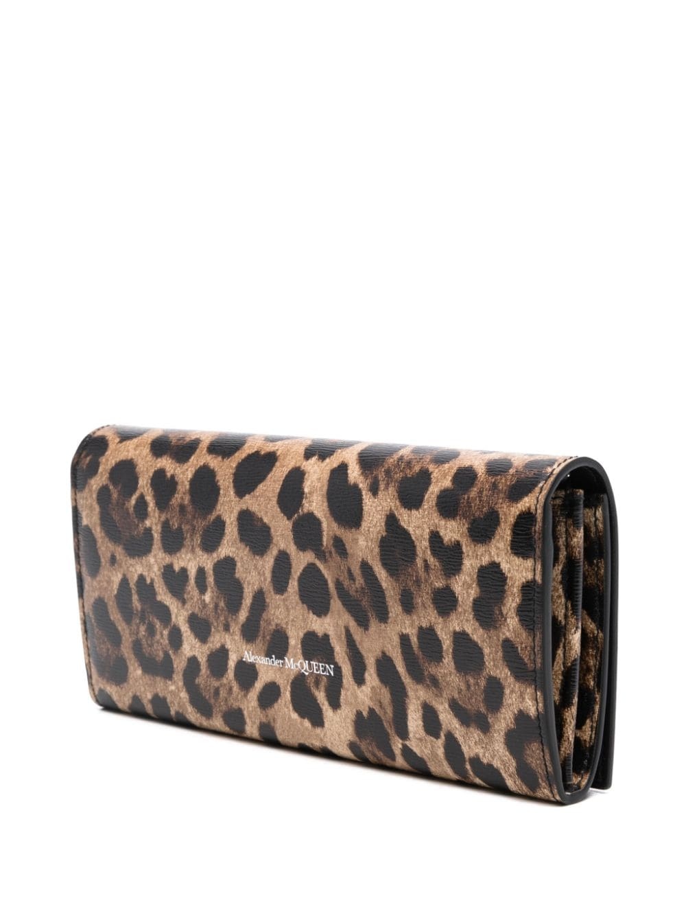 leopard-print clutch bag - 3