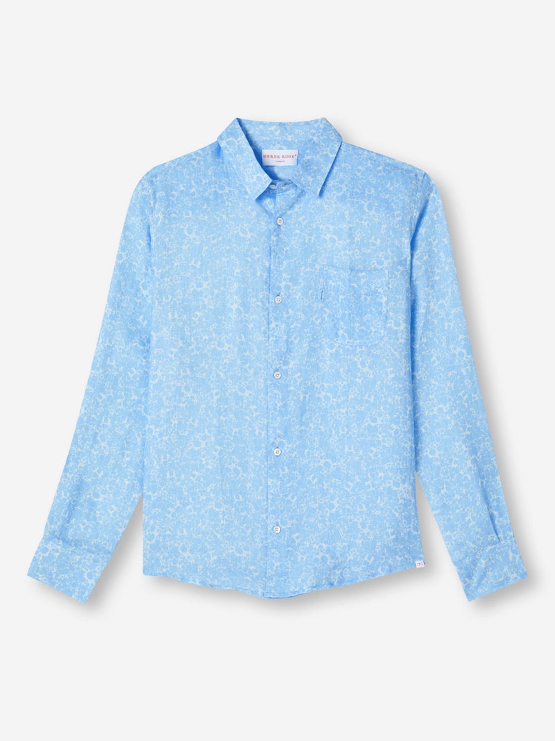 Men's Shirt Milan 21 Linen Blue - 1