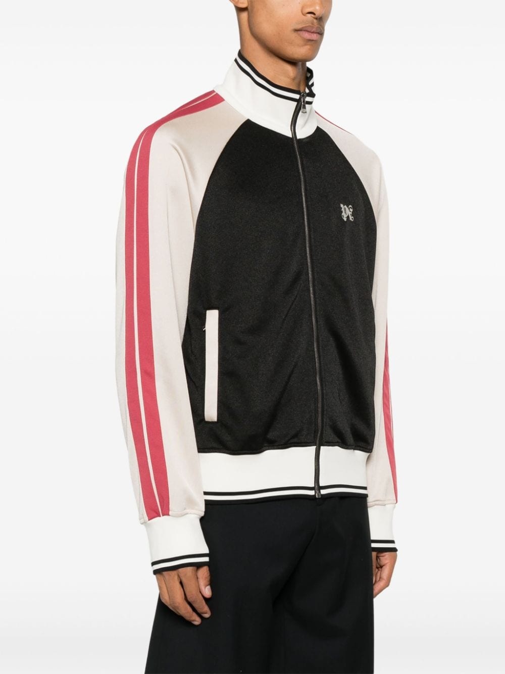 monogram colour-block track jacket - 4