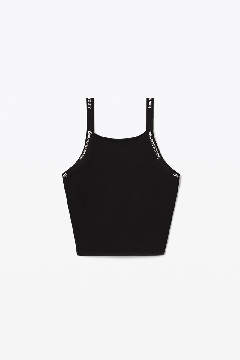 JACQUARD LOGO TANK IN STRETCH KNIT 1