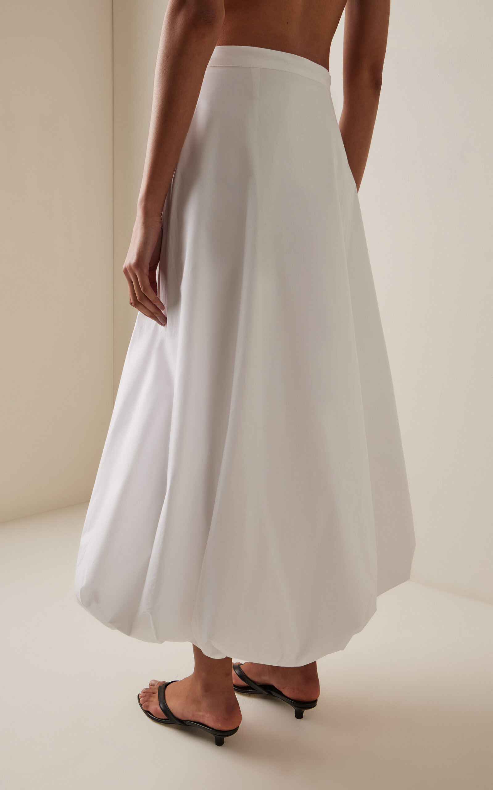 Aubrey Organic Cotton Bubble Maxi Skirt white - 4
