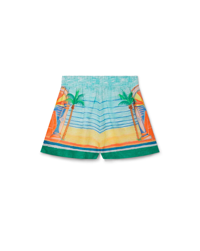 CASABLANCA Day of Victory Linen Shorts outlook